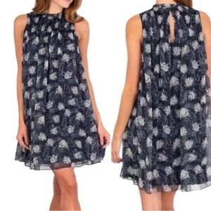 Joie Dress size Large trapeze style NWT fully lined pleated sleeveless mini midi